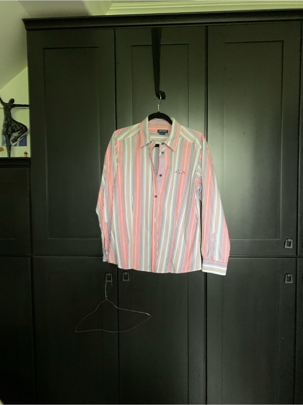 Woman’s Saint James Multicolor Striped Long-Sleeve Dress Shirt